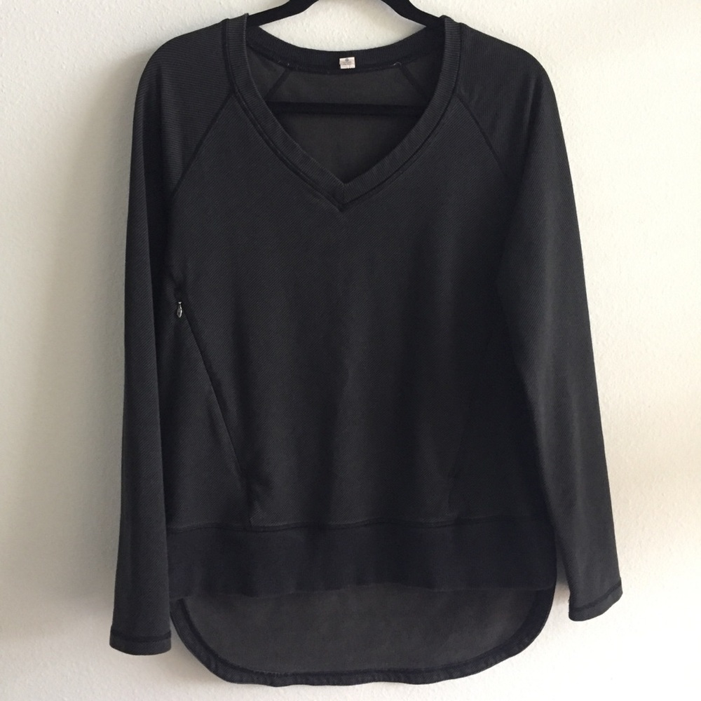 Lululemon 6 After Asana V Neck Pullover Sweatshirt
